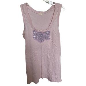 J. Crew Women's Small‎ Purple Tank Top Whimsigoth Fairy Small Bling Sequined